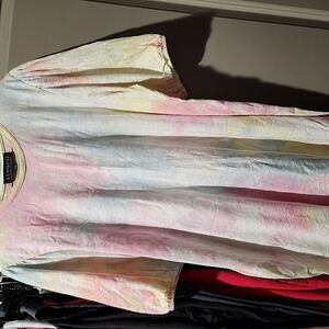 Le Lis Vibrant Pink and Yellow Midi Dress